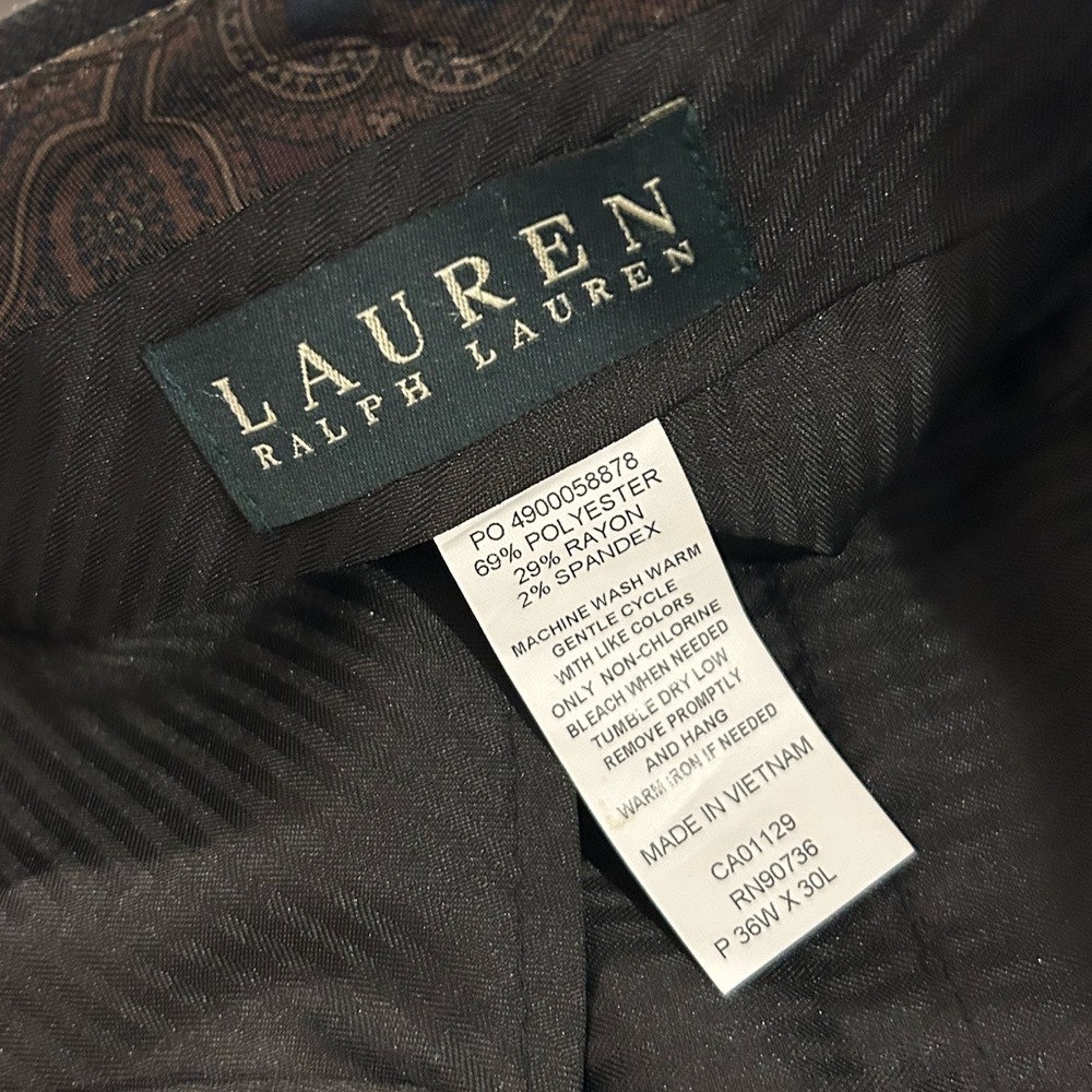 Lauren Ralph Lauren Charcoal Gray Tailored Dress Pants Size 38 - Picture 9 of 14